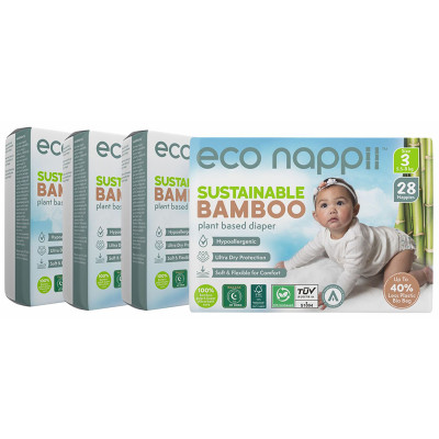 Eco Nappii Bamboo Nappies 3 (5.5-8KG) / Mega Master Pack