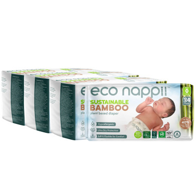 Eco Nappii Organic Nappies New Born (0-3kg) - Mega Master Pack