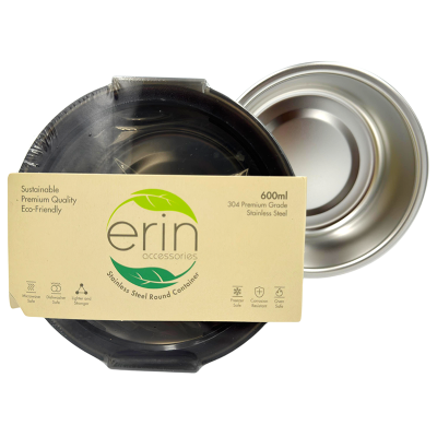 Erin Stainless Steel Round Food Container