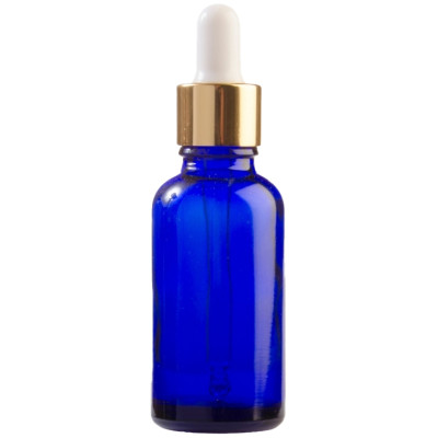 Essentially Natural Blue Glass Bottle with Pipette