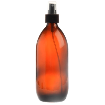 Essentially Natural Amber Glass Bottle with Atomiser Spray - 500ml