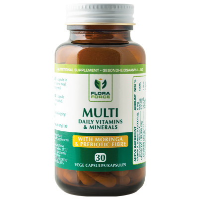 Flora Force Multi Daily Vitamins with Moringa & Prebiotic Fibre 30 Capsules