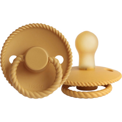FRIGG Pacifier 100% Natural Latex Rope Size 1 - Honey Gold