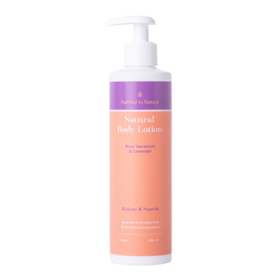FtN Natural Body Lotion - Rose Geranium & Lavender