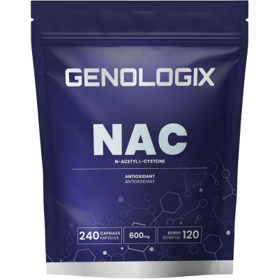  Genologix  NAC (N-Acetyl L-Cysteine) (Antioxidant) - 120 Day Supply