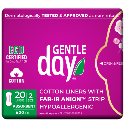 Gentle Day Absorbent Liners - Organic & Hypoallergenic