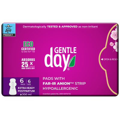 Gentle Day Extra Heavy Pads - Organic & Hypoallergenic
