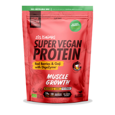 ISWARI Super Vegan Protein Muscle Growth - Red Berry Gogi