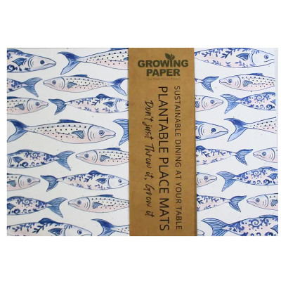 Growing Paper Fish & Shell Place Mats