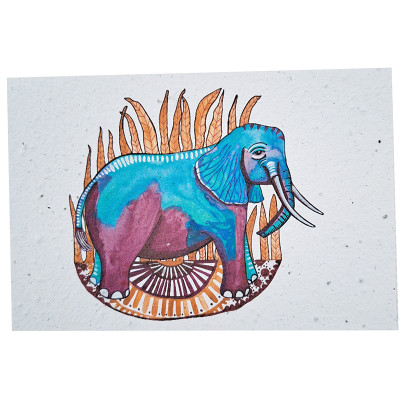 Growing Paper Greeting Card Elephant