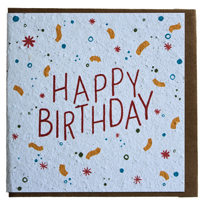 Growing Paper Greeting Card Happy Birthday