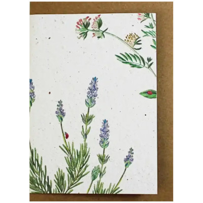 Growing Paper Lavender Greeting Card