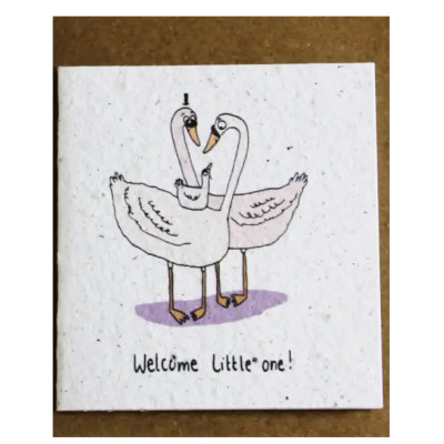 Growing Paper Welcome Little One Mini Card