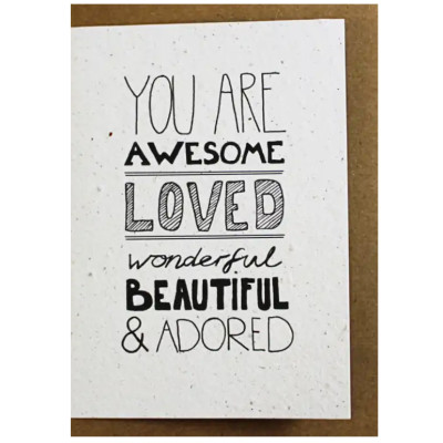 Growing Paper You Are Awesome Greeting Card