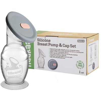 Haakaa Gen.2 Silicone Breast Pump 150ml with Suction Base  &Cap Set