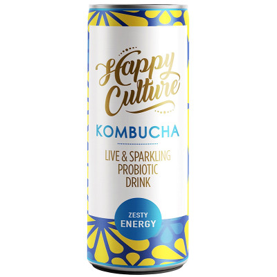  Happy Culture Kombucha - Zesty Energy