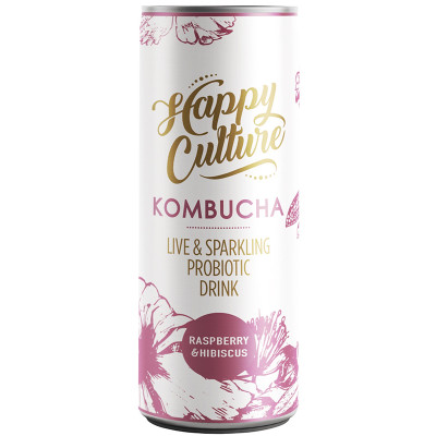 Happy Culture Raspberry Hibiscus Kombucha