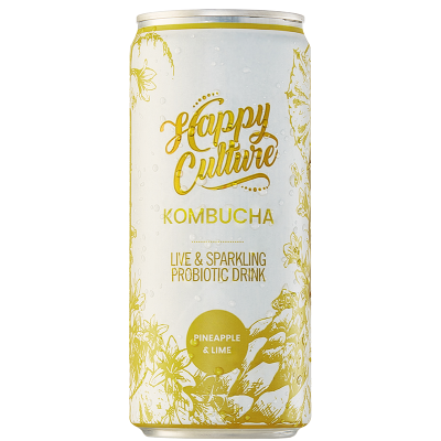 Happy Culture Kombucha - Pineapple Lime 300ml Tin
