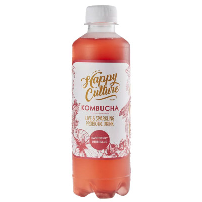 Happy Culture Raspberry Hibiscus Kombucha - 850ml