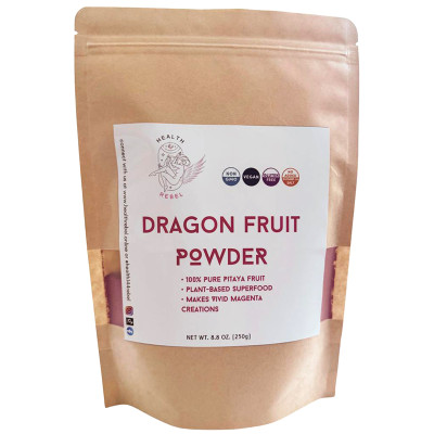 Health Revel 100% Organic Dragon Fruit Powder (Red Pitaya)