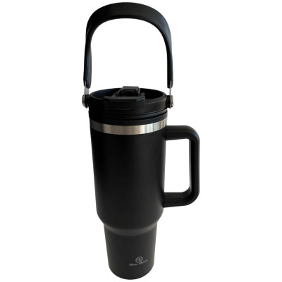 Home Classix “The Boss” Double Wall Travel Mug - Black