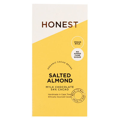 Honest Chocolate 54% Dark Mylk With Salted Almonds