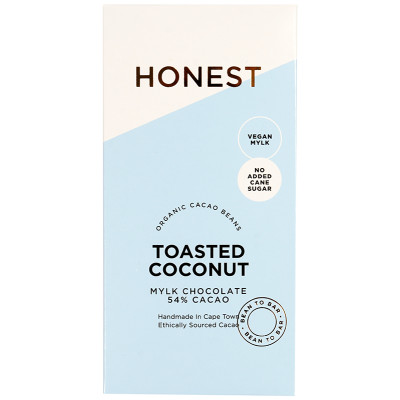 Honest Dark Chocolate 54% with Toasted Coconut