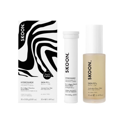 SKOON. HYDROSURGE Pro-Collagen Waterless Serum Pillows + Skin PJ's 50ml Duo 