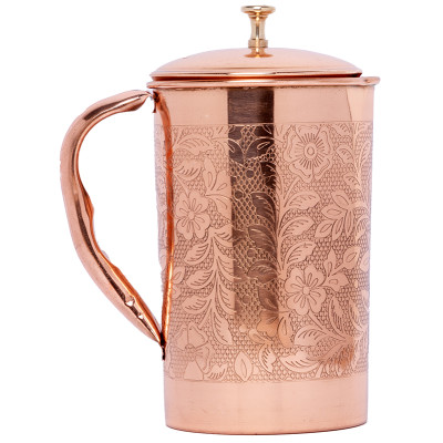 Just Copper Embossed Copper Jug 