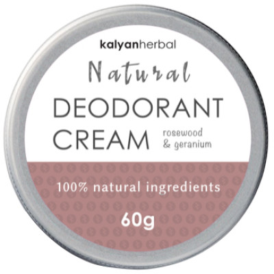 Kalyan Herbal Natural Deodorant Cream - Rosewood & Geranium