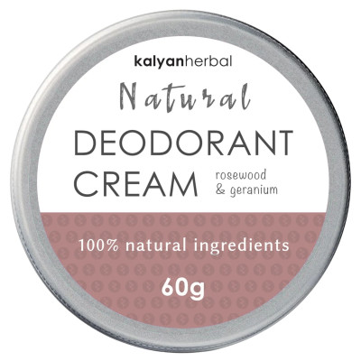 Kalyan Herbal Natural Deodorant Cream - Rosewood & Geranium