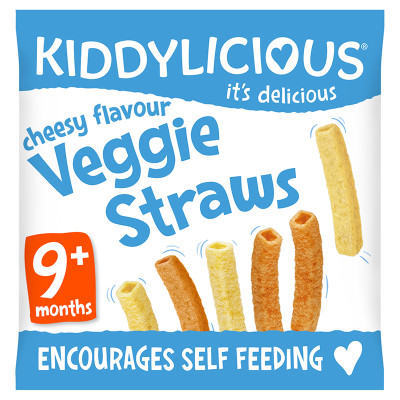 Kiddylicious Cheese Flavoured Veggie Straws - 9m+