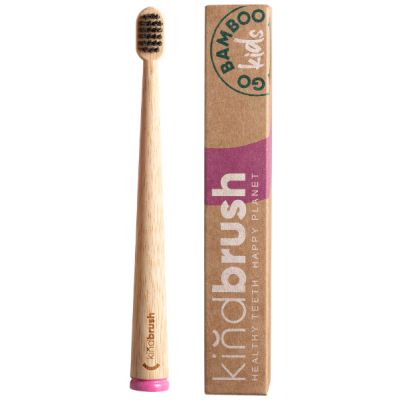 Kindbrush Kiddies Bamboo Toothbrush - Pink