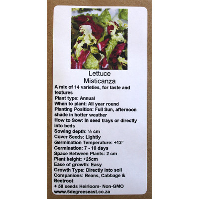 6 Degrees East Heirloom Veg Seeds - Lettuce - Misticanza
