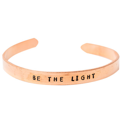 Live Light Copper Mantra Bracelet - Be The Light