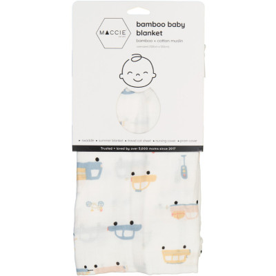 Maccie Bamboo Baby Blanket  - Beep Beep