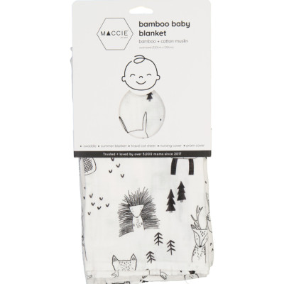 Maccie Bamboo Baby Blanket - Scandi Animals