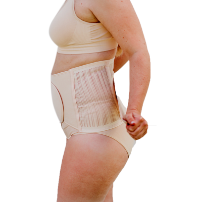 Maternity Mommy Belly Wrap - Nude - L