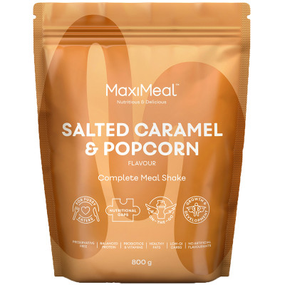 MaxiMeal Salted Caramel & Popcorn Complete Meal Shake Pouch