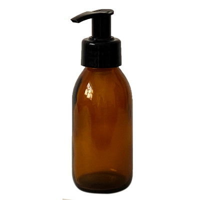 Monstera Amber Bottle with Black Pump - 100ml