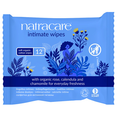 Natracare Feminine Organic Cotton Wipes