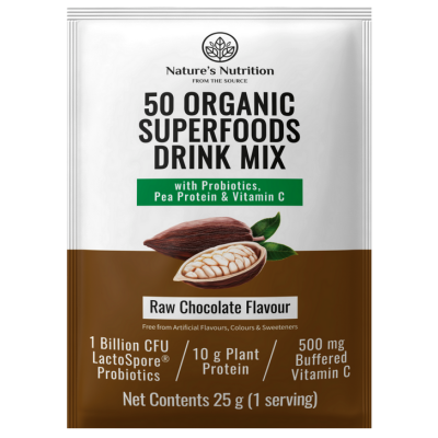 Nature's Nutrition Super Greens & Reds & Protein Chocolate - Single Sachet