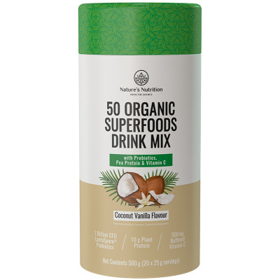 Nature's Nutrition Super Greens & Reds Superfoods Mix - Coconut Vanilla