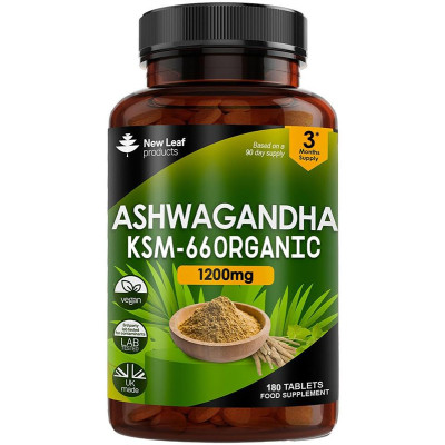 New Leaf Ashwagandha KSM-66 Tablets 180's