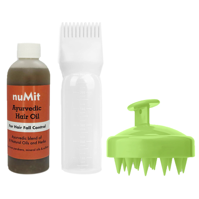 nuMit Ayurvedic Hair Loss Care Kit - White & Green