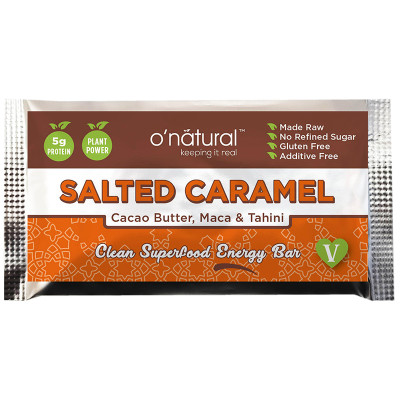 O'Natural Raw Chocolate Superfood Bar - Salted Caramel