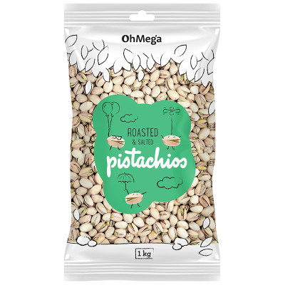 Oh Mega Pistachio Roasted and Salted 1kg