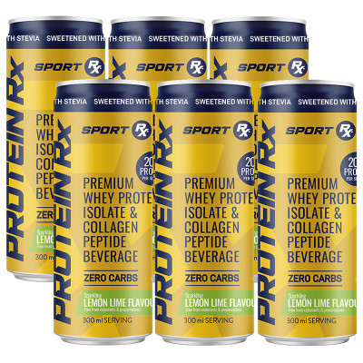 Sport RX Whey Protein & Collagen Drink - Lemon Lime X 6
