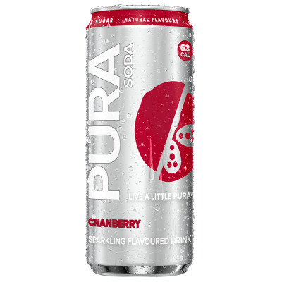 Pura Sparkling Soda - Cranberry