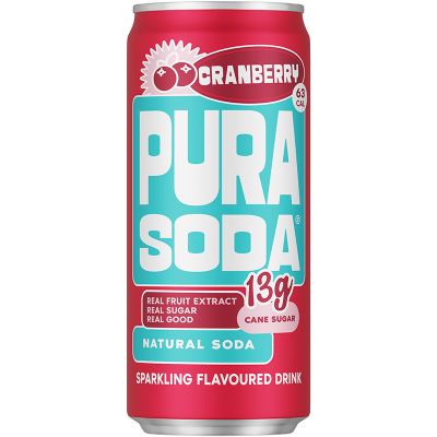 Pura Sparkling Soda - Cranberry
